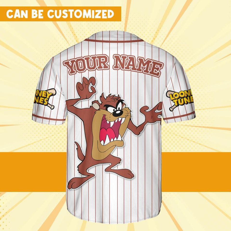 Custom Looney Tune Tasmanian Devil Simple Baseball, Cartoon Team Outfit