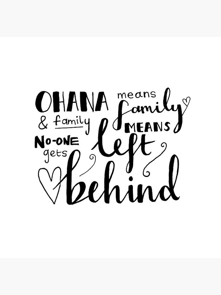 Ohana means family Pillow