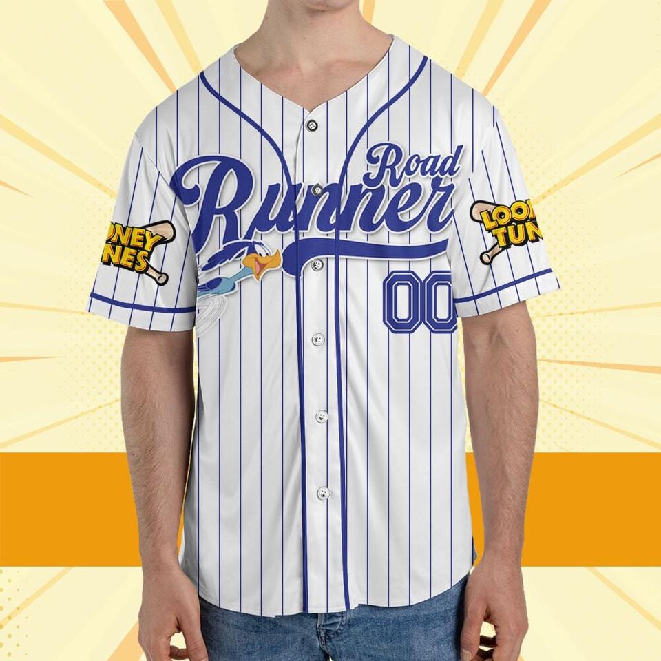 Custom Looney Road Runner Simple Baseball, Cartoon Team Outfit