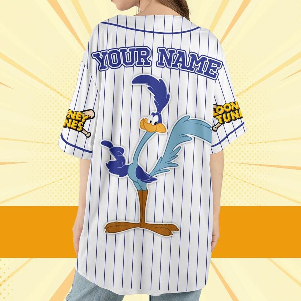Custom Looney Road Runner Simple Baseball, Cartoon Team Outfit