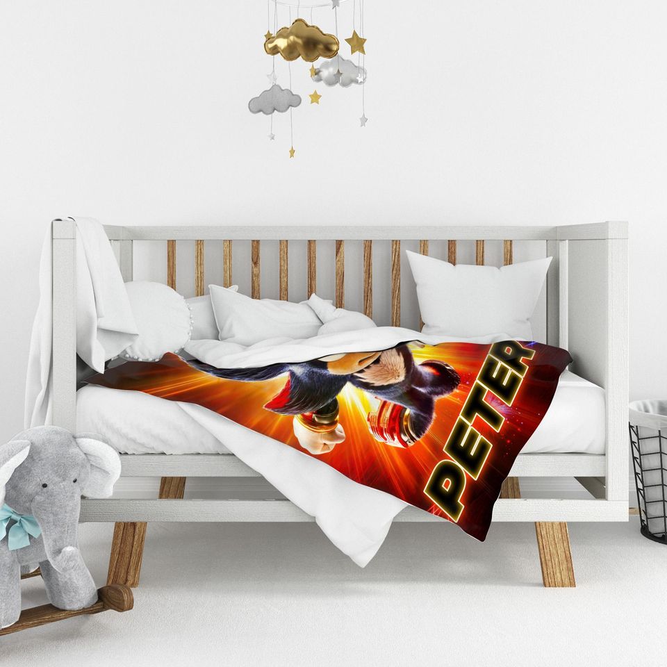 Custom Sonic The Hedgehog Blanket/Personalized Shadow Hedgehog Blanket/Custom Shadow Sonic Blanket/Sonic Blanket/Birthday Blanket