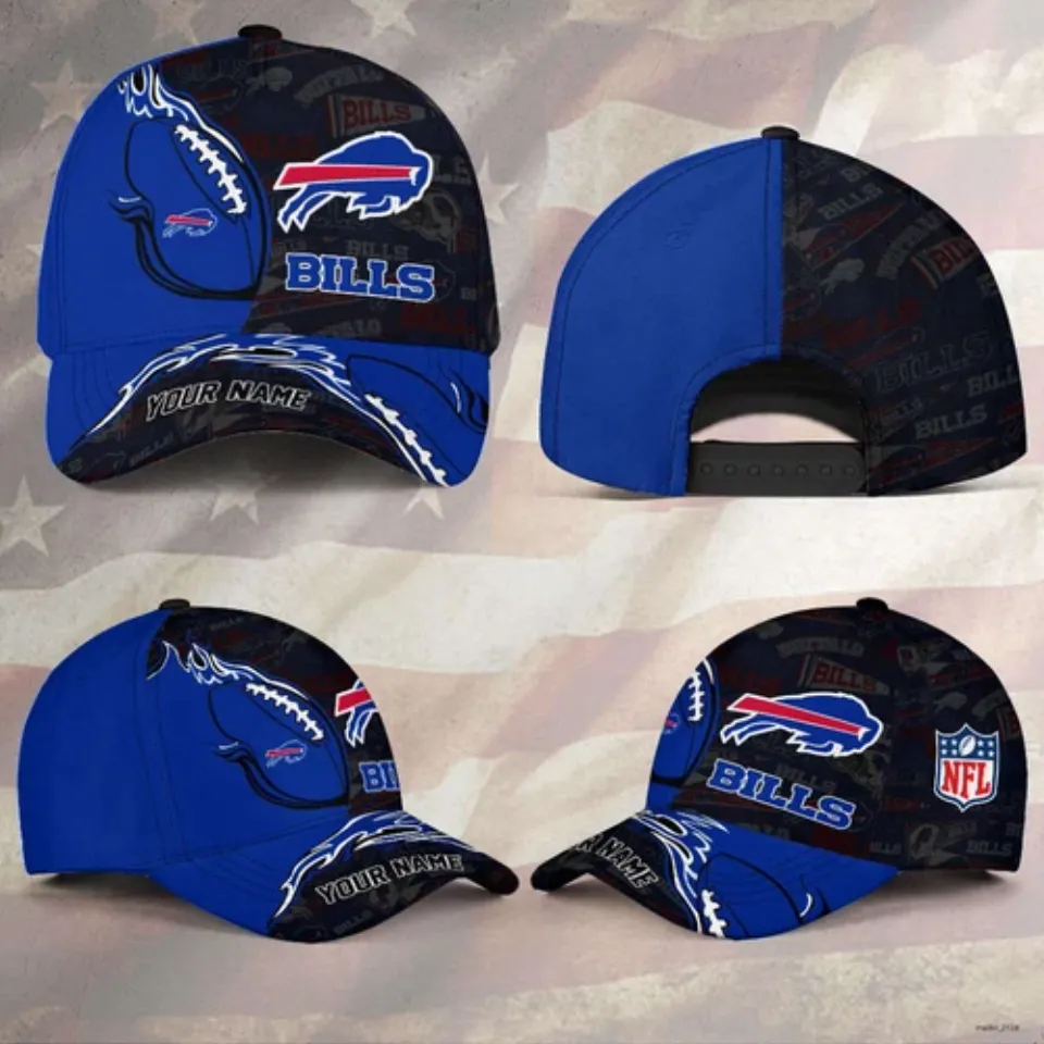 Personalized Buffalo Bills Classic Cap, Football Team Cap Hat Gift For Fans