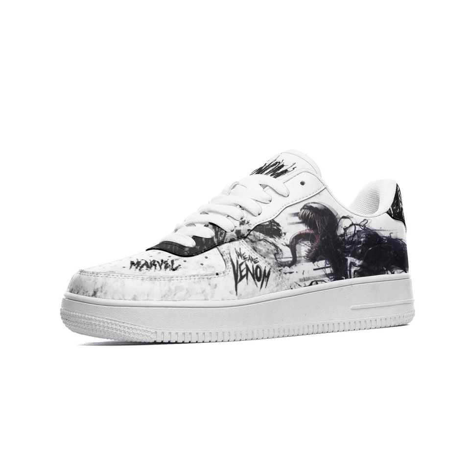 venom shoes white Leather Low Top Sneakers