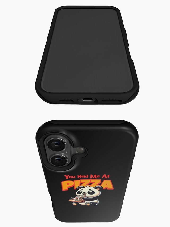 You Had Me At Pizza Cute Panda Eating Funny Graphic iPhone Case
