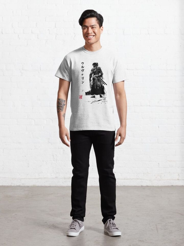 Immortal Samurai sumi-e    Classic T-Shirt