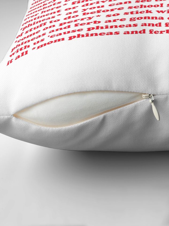 Phineas and Ferb Lyrics Pillow