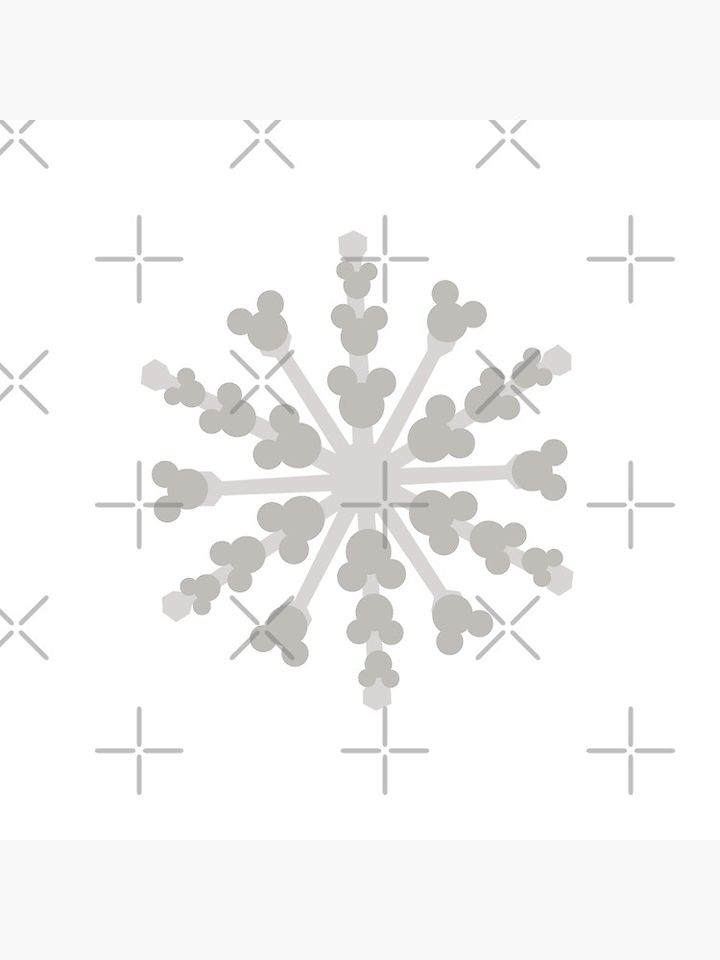 Hidden Mickey Snowflake Pillow