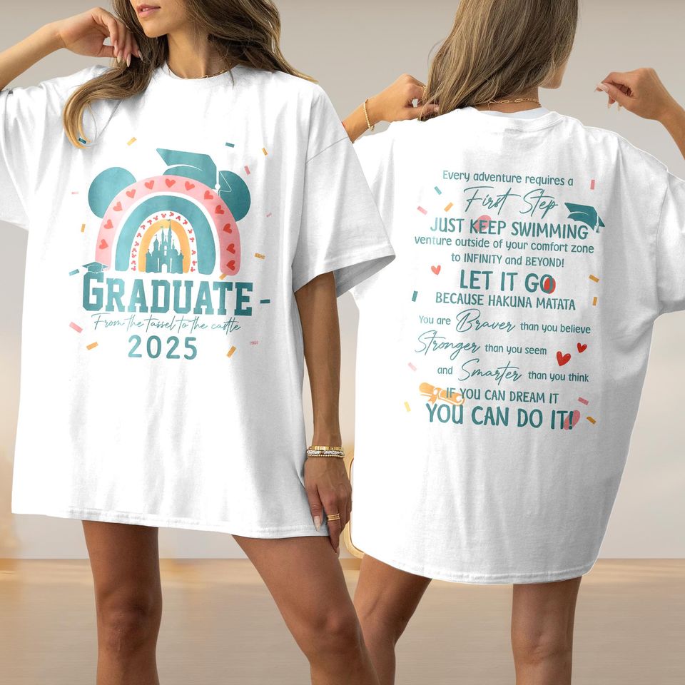 Mickey Head Graduation 2025 From The Tassel To Castle T-Shirt, Senior Graduation Shirt, Mickey Class Of 2025 Shirt, Mickey Grad Squad Shirt