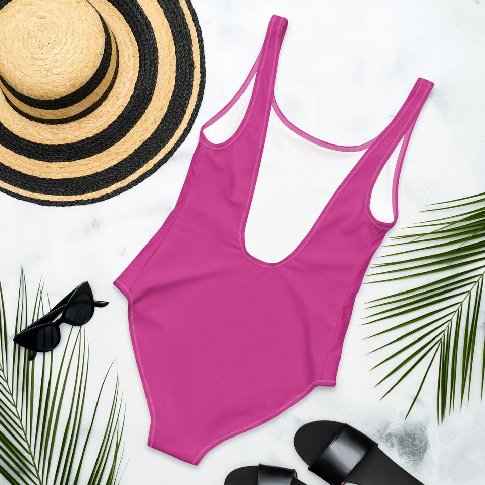 Retro Pink VIBES One-Piece Swimsuit/ Retro Pink Bodysuit
