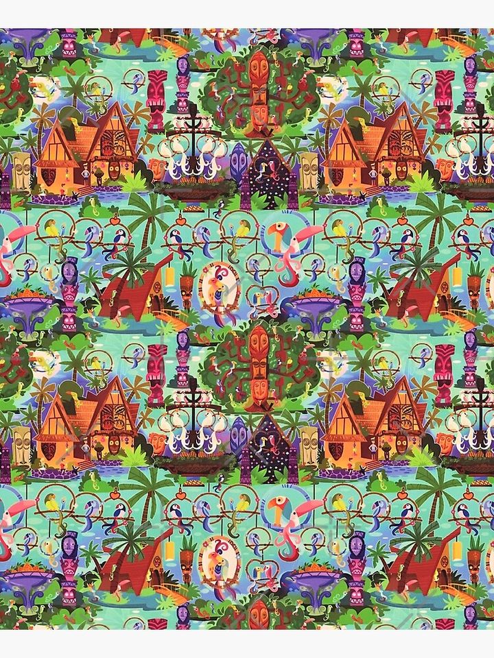 The ORIGINAL Enchanted Tiki Room Collage Apron