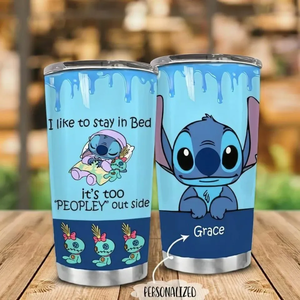 Personalized Stitch I Like To Stay Stainless Tumbler 20oz