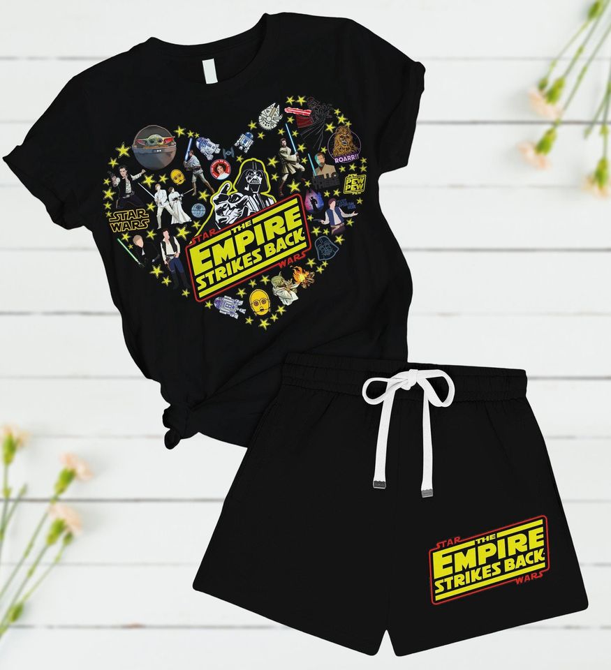 Star Wars T-Shirt Short Set, The Empire Strikes Back Summer Shirt, Disneyland Family Vacation Short, Galaxy's Edge Beach Gift, Disney T