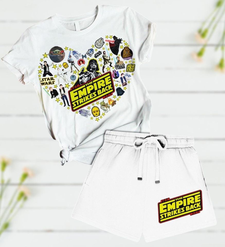 Star Wars T-Shirt Short Set, The Empire Strikes Back Summer Shirt, Disneyland Family Vacation Short, Galaxy's Edge Beach Gift, Disney T