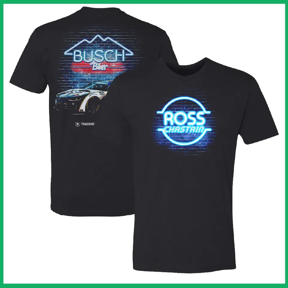 Ross Chastain Trackhouse Racing Team Collection Black Car T-Shirt