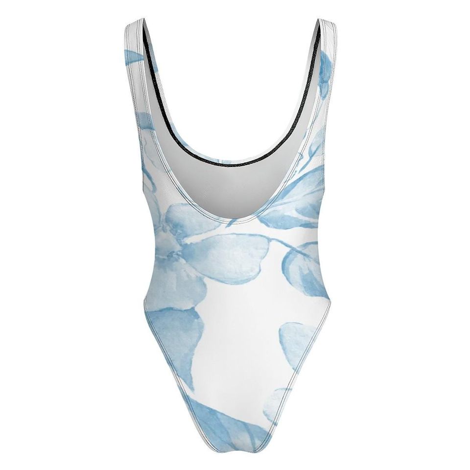 High-Cut One Piece Swimsuit Floral