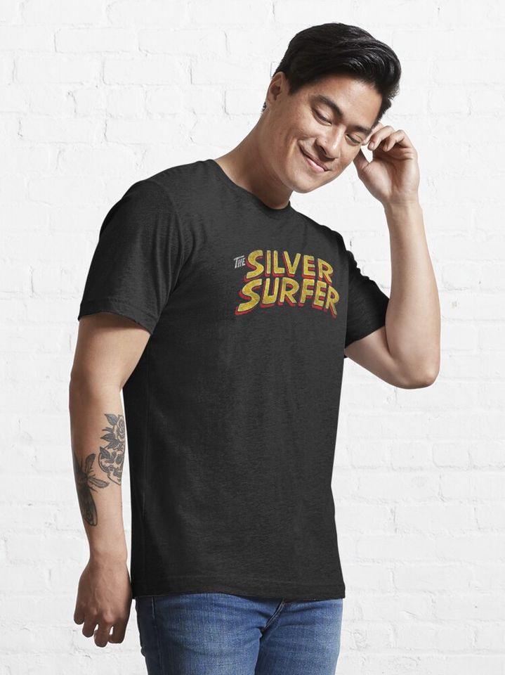 Silver Surfer - Classic Title - Dirty Essential T-Shirt