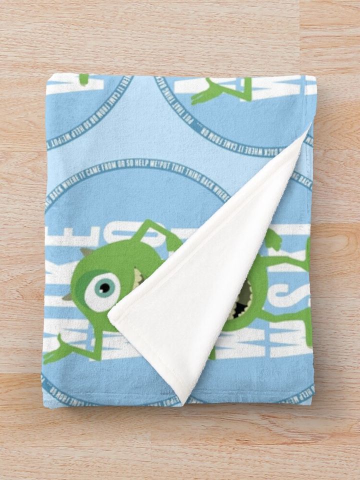 Mike wazowski medallion Throw Blanket