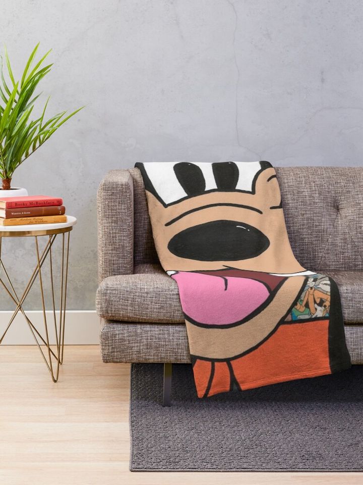 Comic Book Goofy Throw Blanket