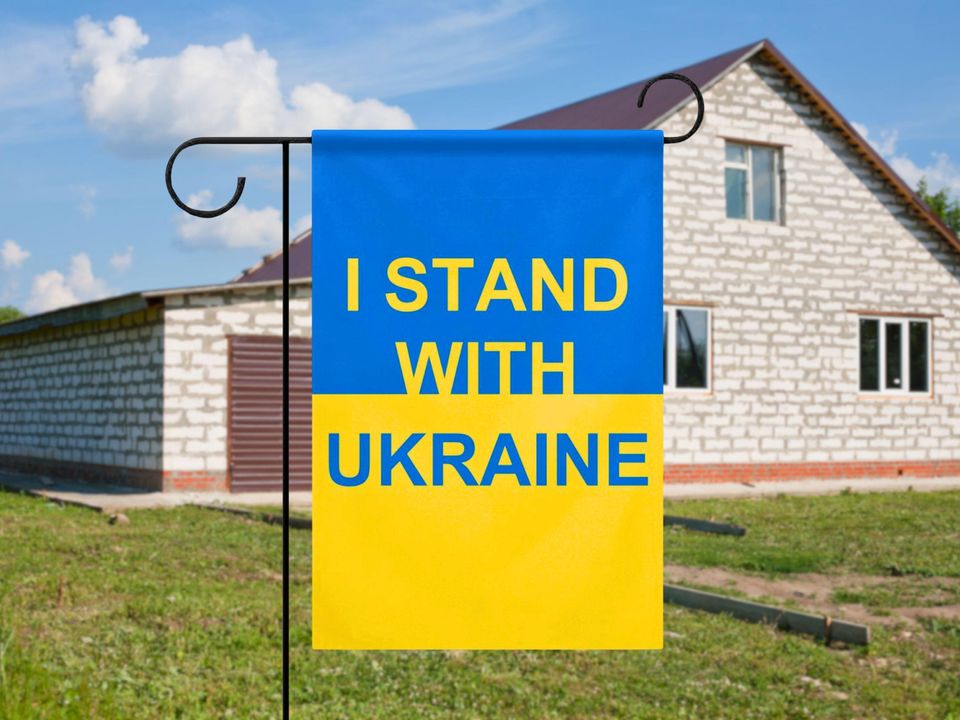 I Stand With Ukraine Outdoor Flag