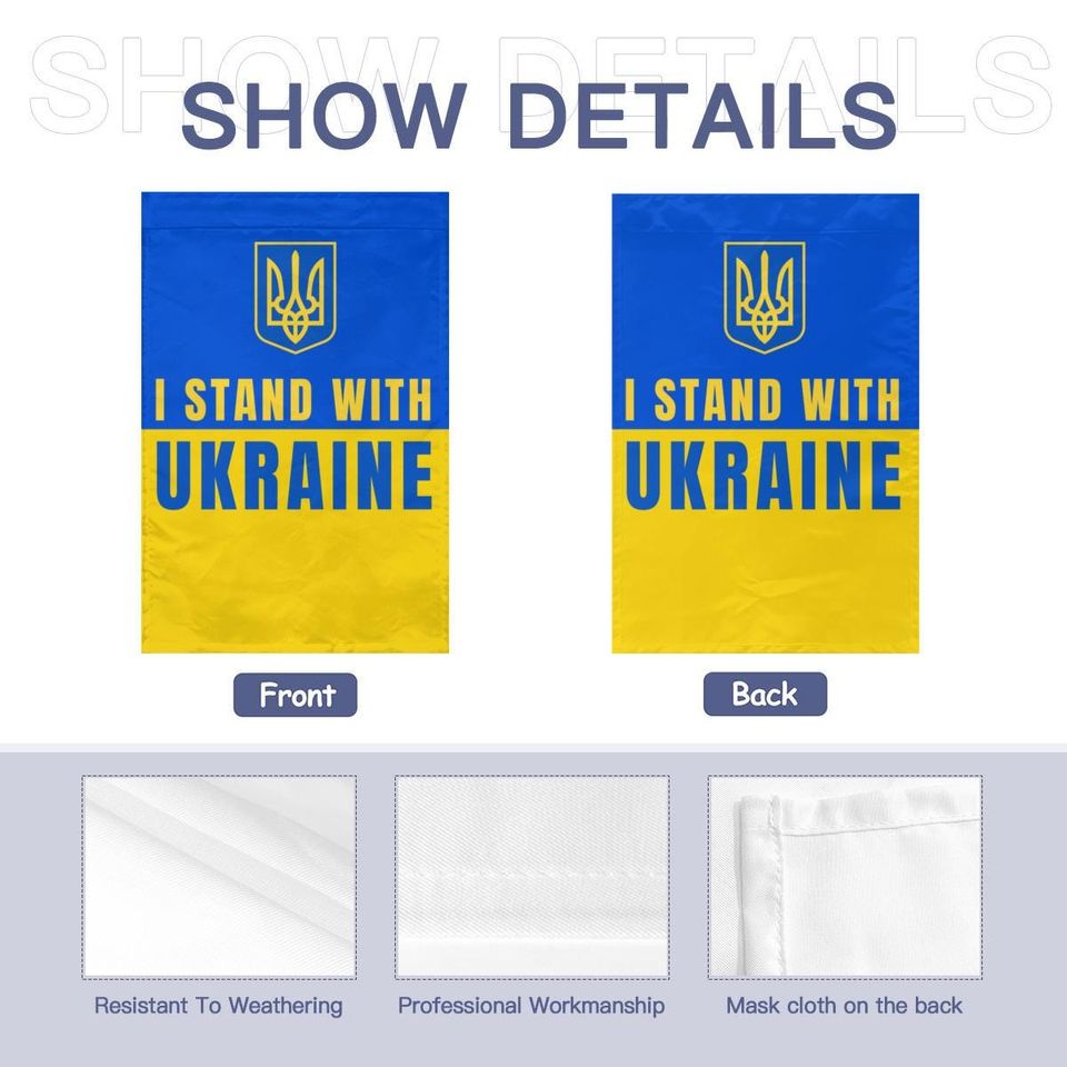 I Stand with Ukraine Garden flag
