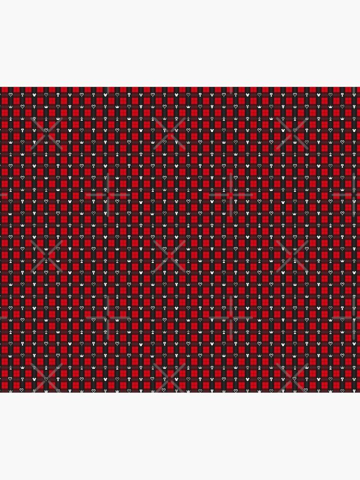 Kingdom Hearts III - Flannel Pattern (Red) Throw Blanket