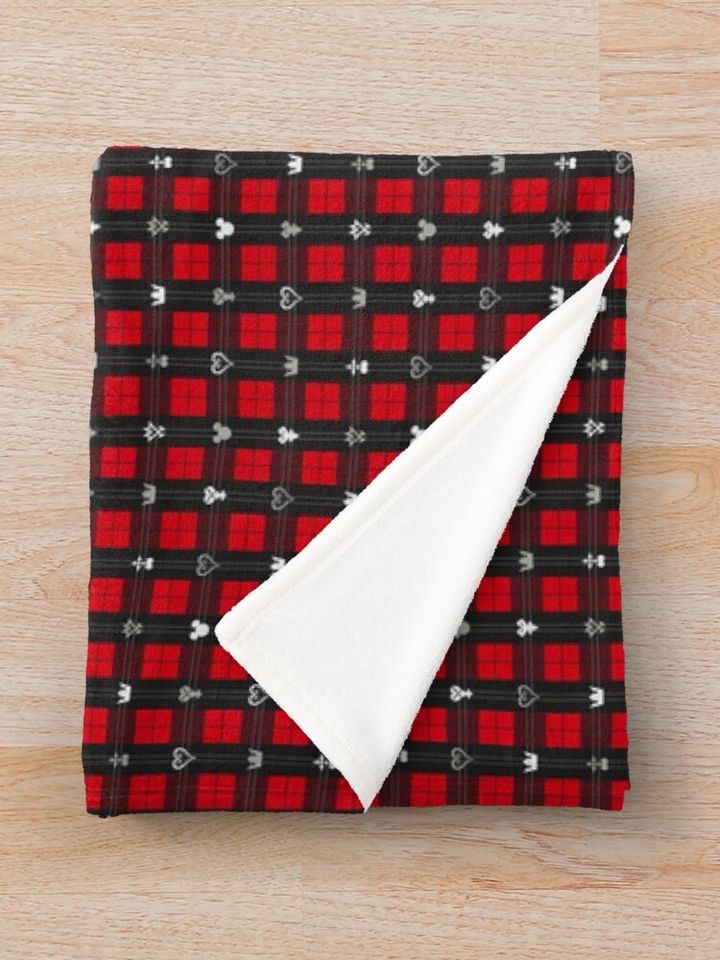 Kingdom Hearts III - Flannel Pattern (Red) Throw Blanket