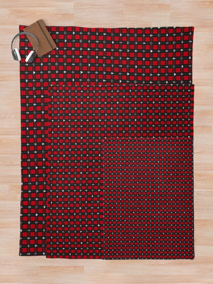 Kingdom Hearts III - Flannel Pattern (Red) Throw Blanket