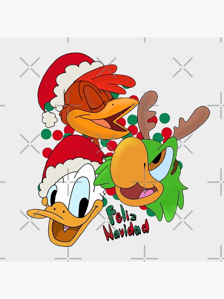 The Three Caballeros Christmas Pillow