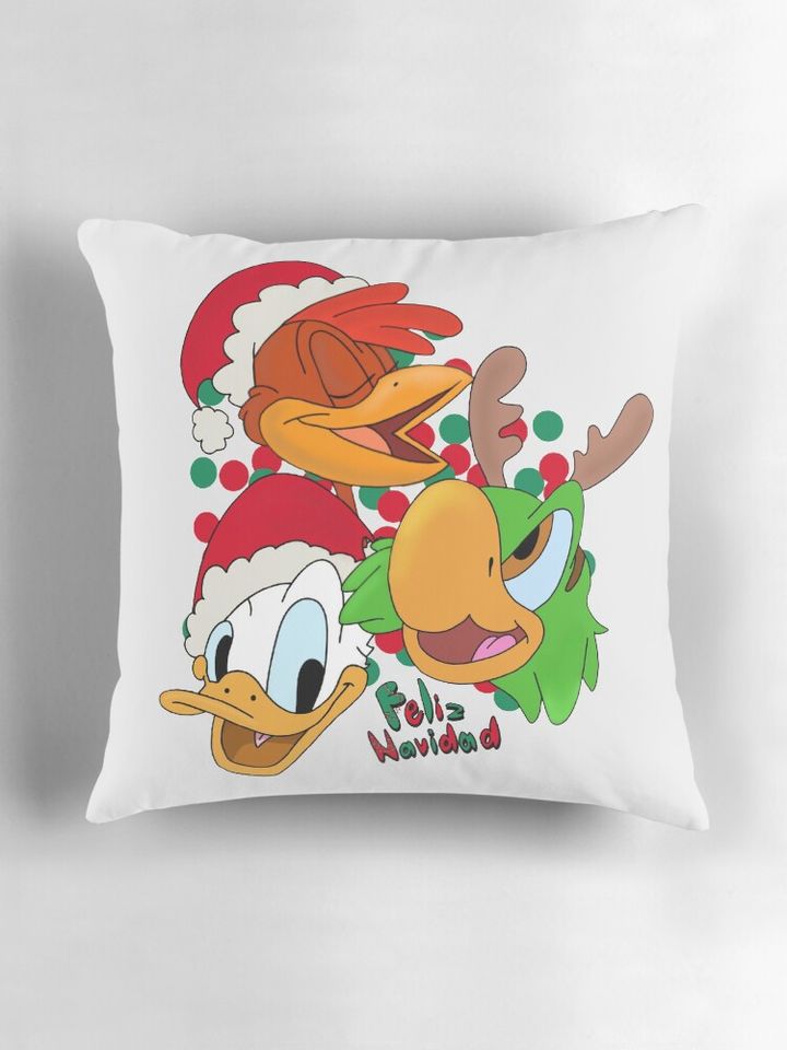 The Three Caballeros Christmas Pillow
