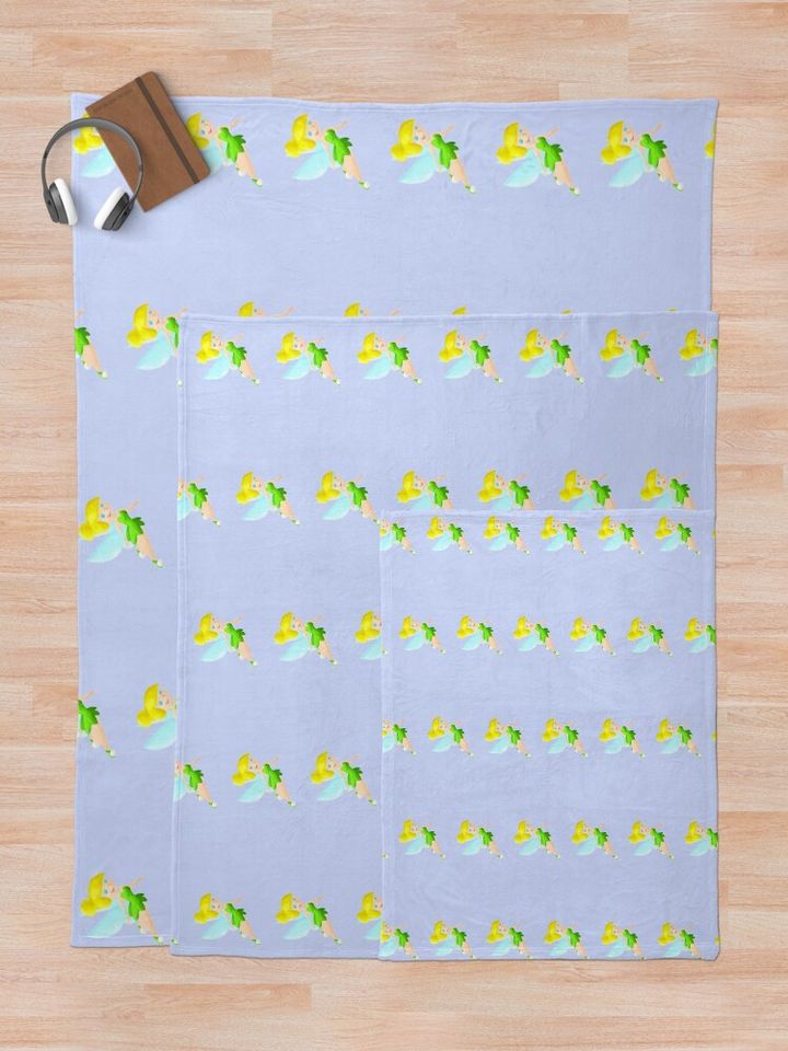 Stylized Tinkerbell Throw Blanket