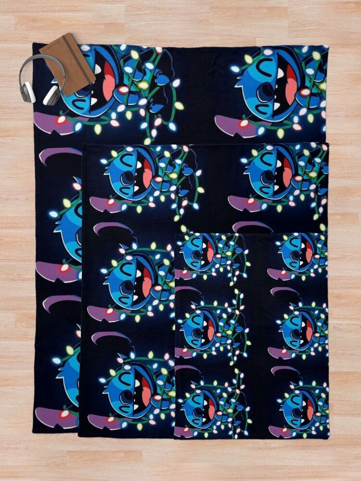 Stitch Christmas  Throw Blanket