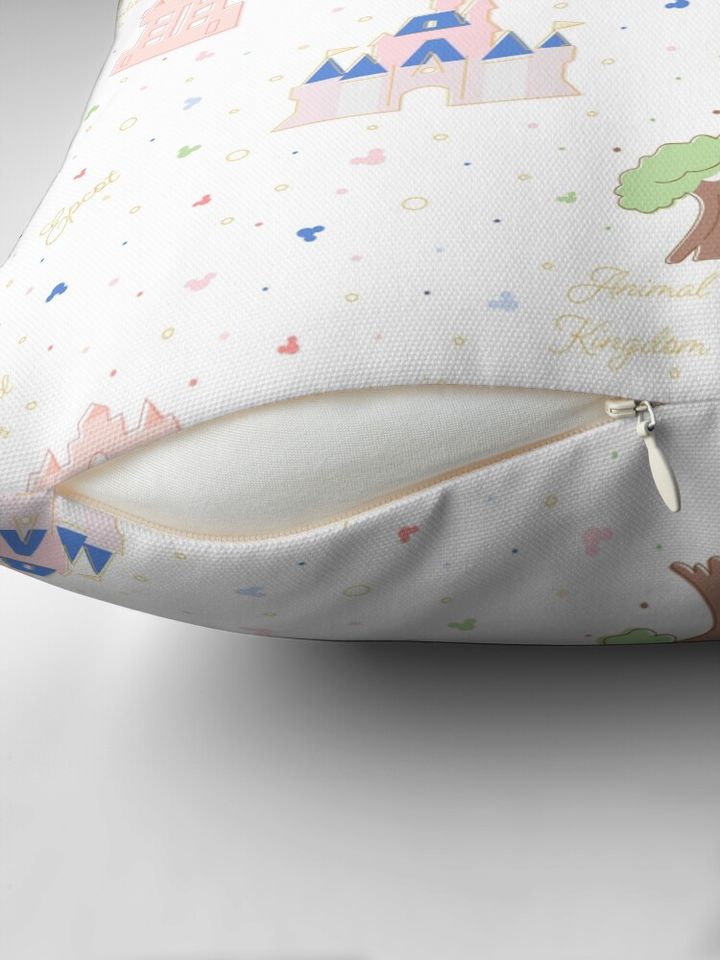 Four Magic Kingdoms Pattern Pillow