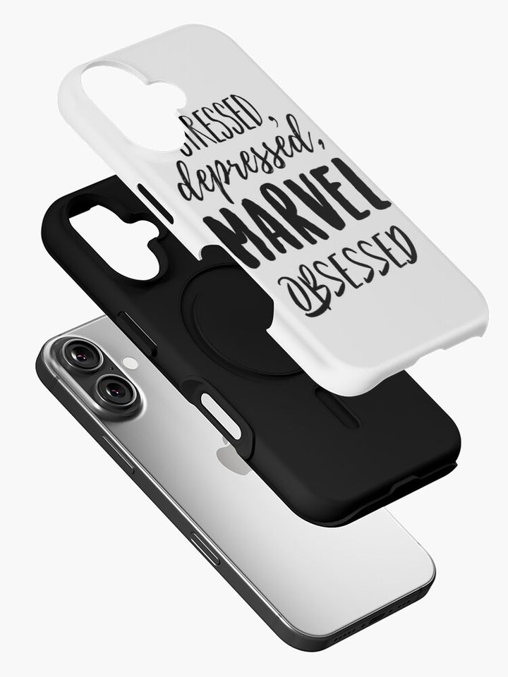 Stressed, Depressed, Marvel obsessed iPhone Case
