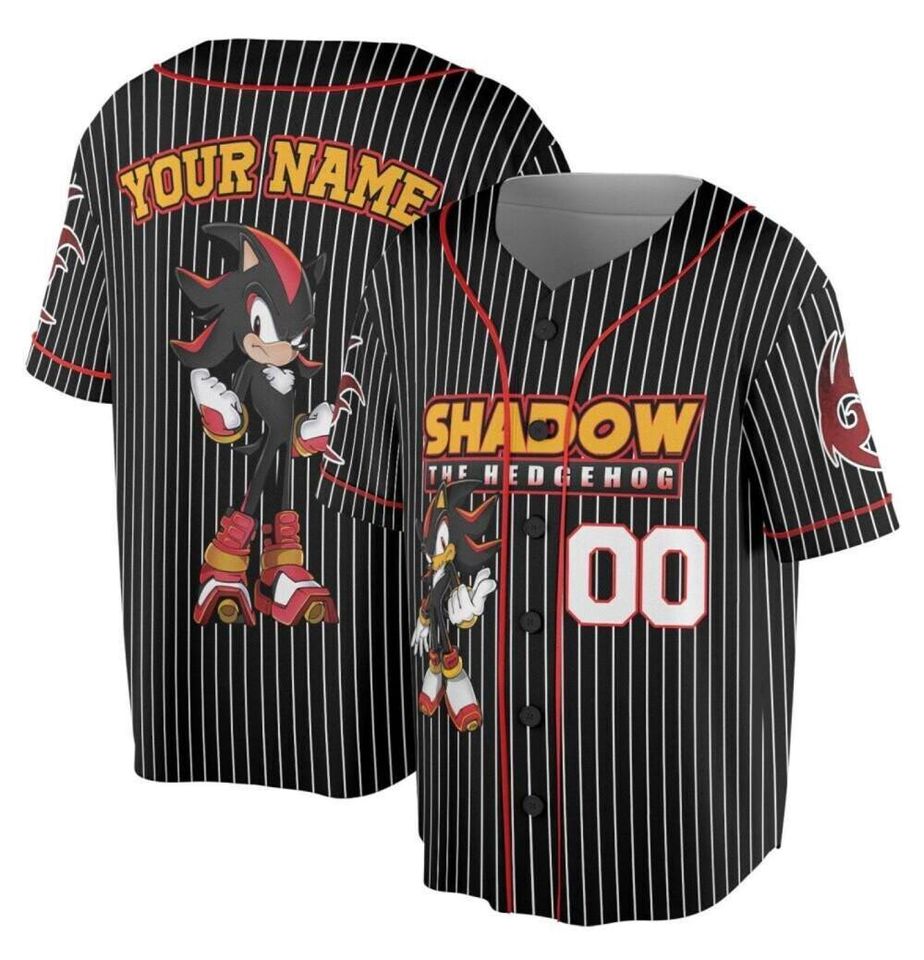 Personalized Sonic Shadow The Hedgehog Badass Jersey, Custom Sonic Jersey, Sonic Birthday Gift