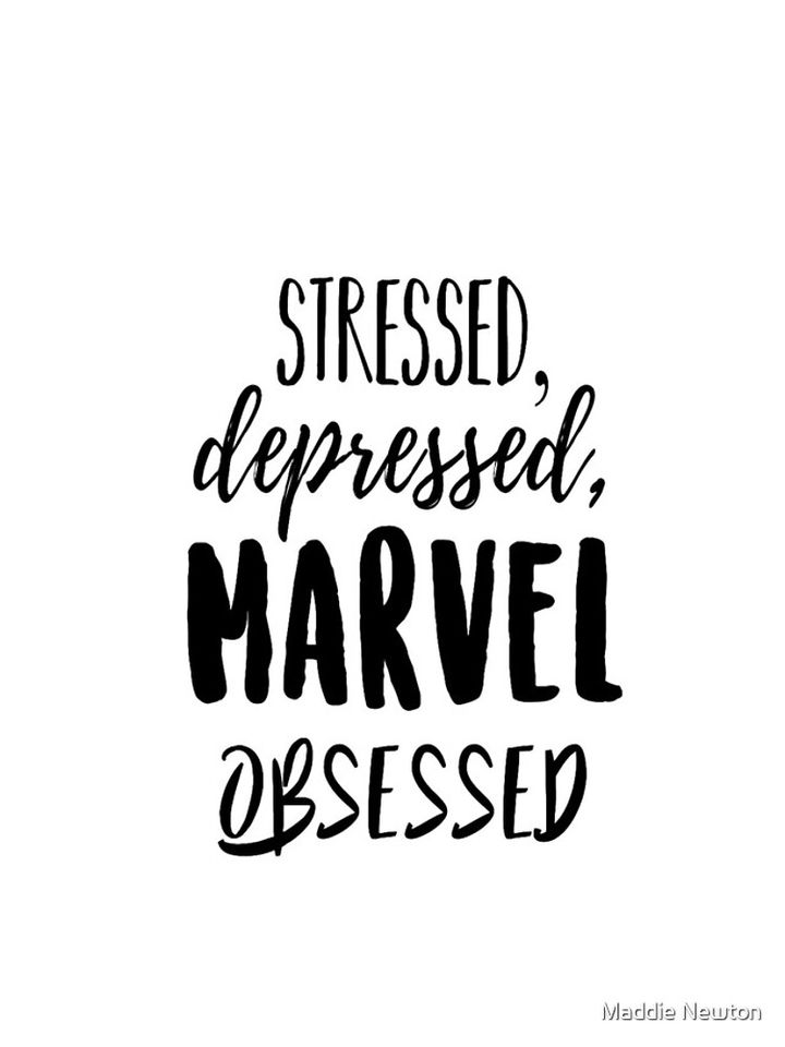 Stressed, Depressed, Marvel obsessed iPhone Case