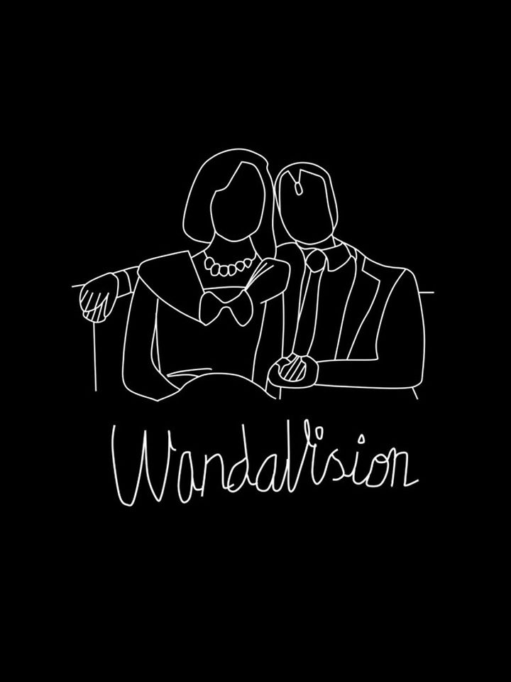 Wandavision - black and white iPhone Case