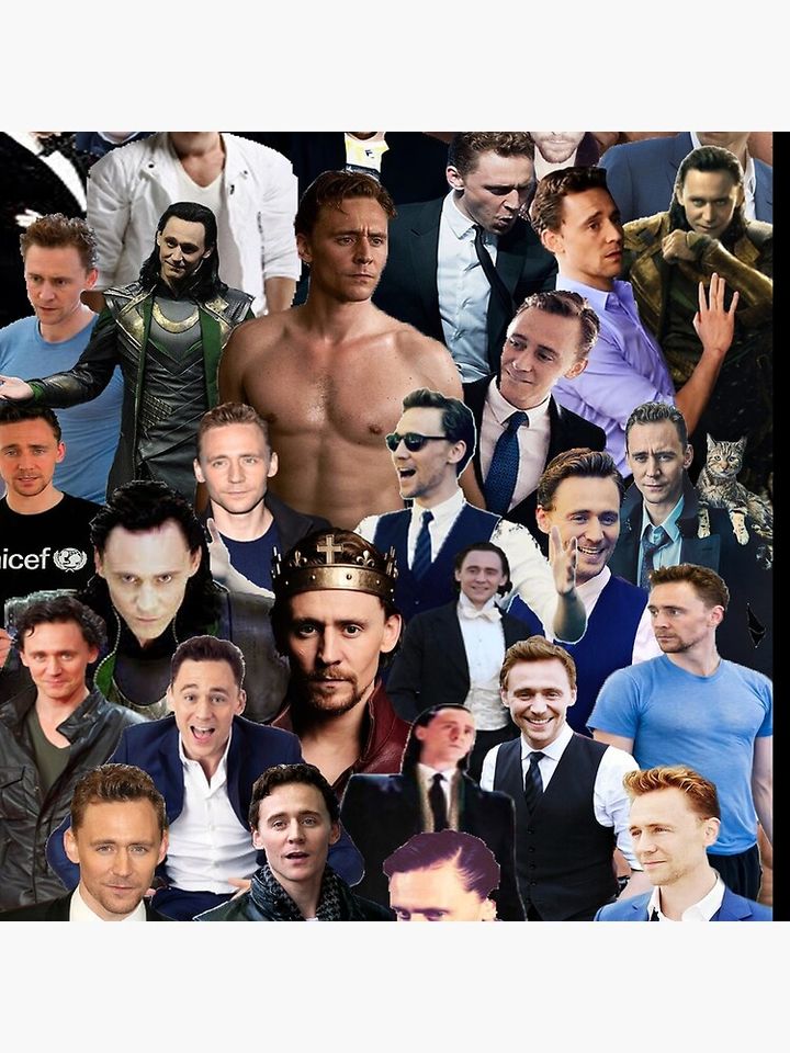 Tom Hiddleston Collage  Pillow