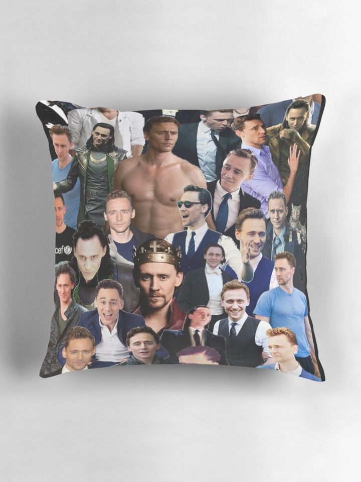 Tom Hiddleston Collage  Pillow