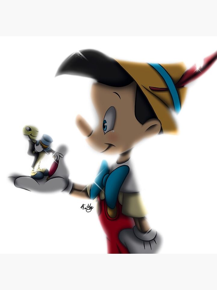 Pinocchio and Jiminy Cricket Pillow