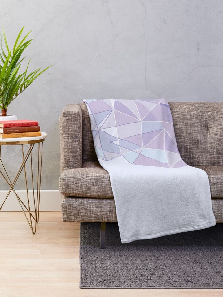 Purple Fragments Throw Blanket