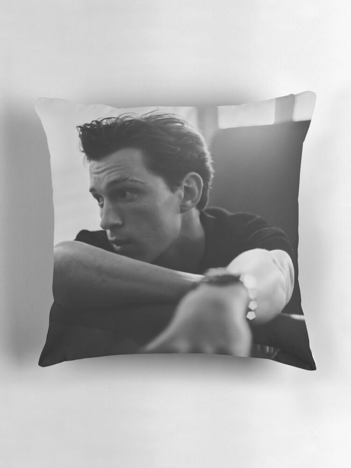 Tom Holland B&W Pillow