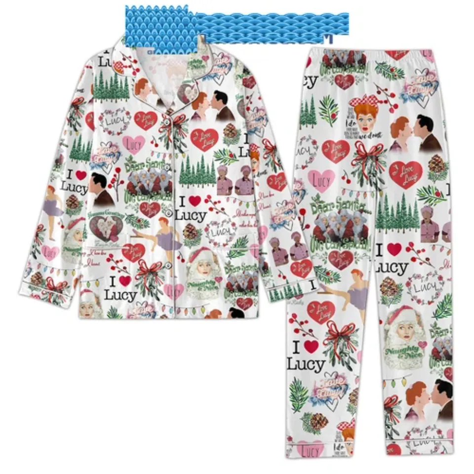 I Love Lucy Dear S@nta We Can Splain Pajamas Set