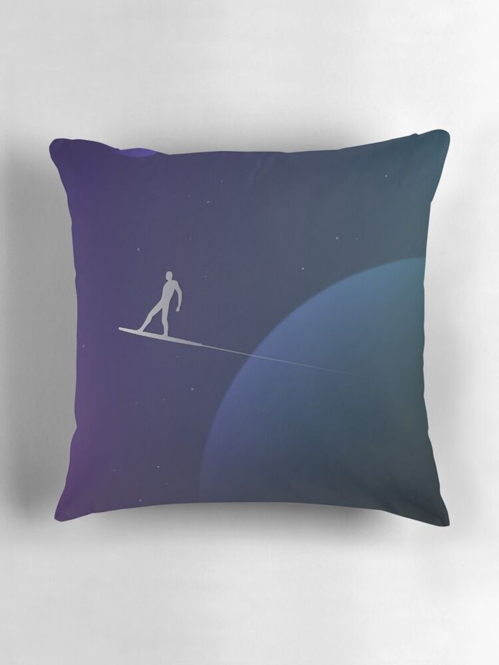 Silver Surfer Minimal  Pillow
