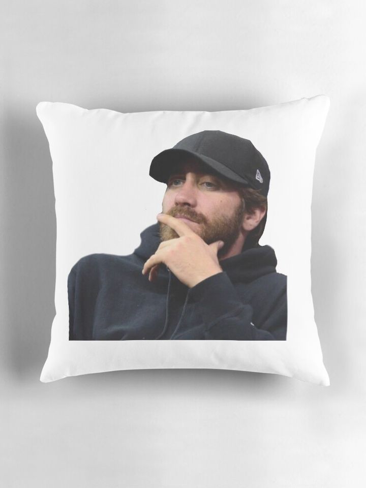 jake gyllenhaal w a baseball cap Pillow