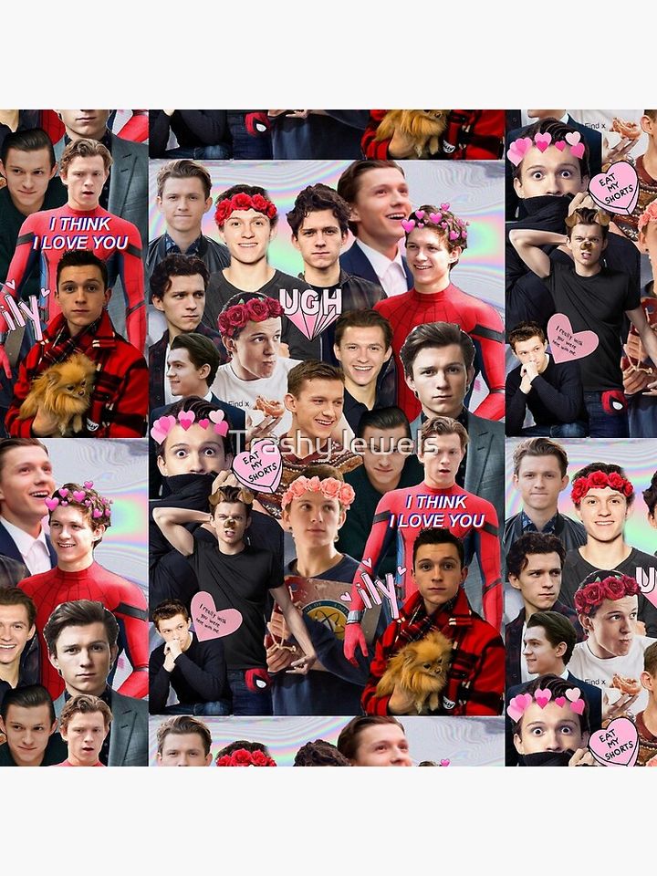 Tom Holland Collage Pillow