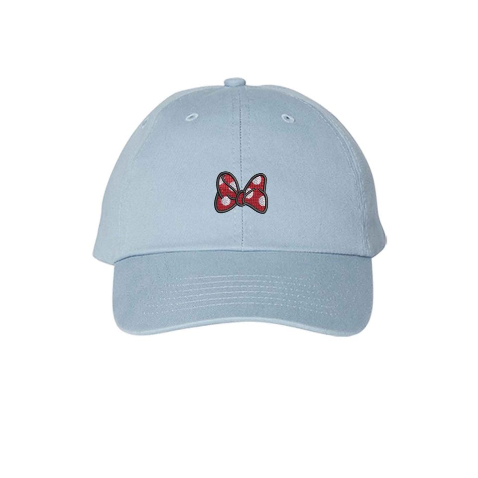 Minnie Mouse Bow embroidered Hat Polka Dot Mouse Bow Magic Kingdom, Disney Trip cap