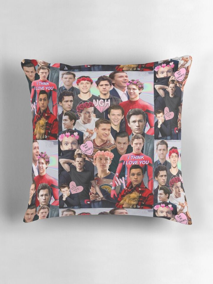Tom Holland Collage Pillow