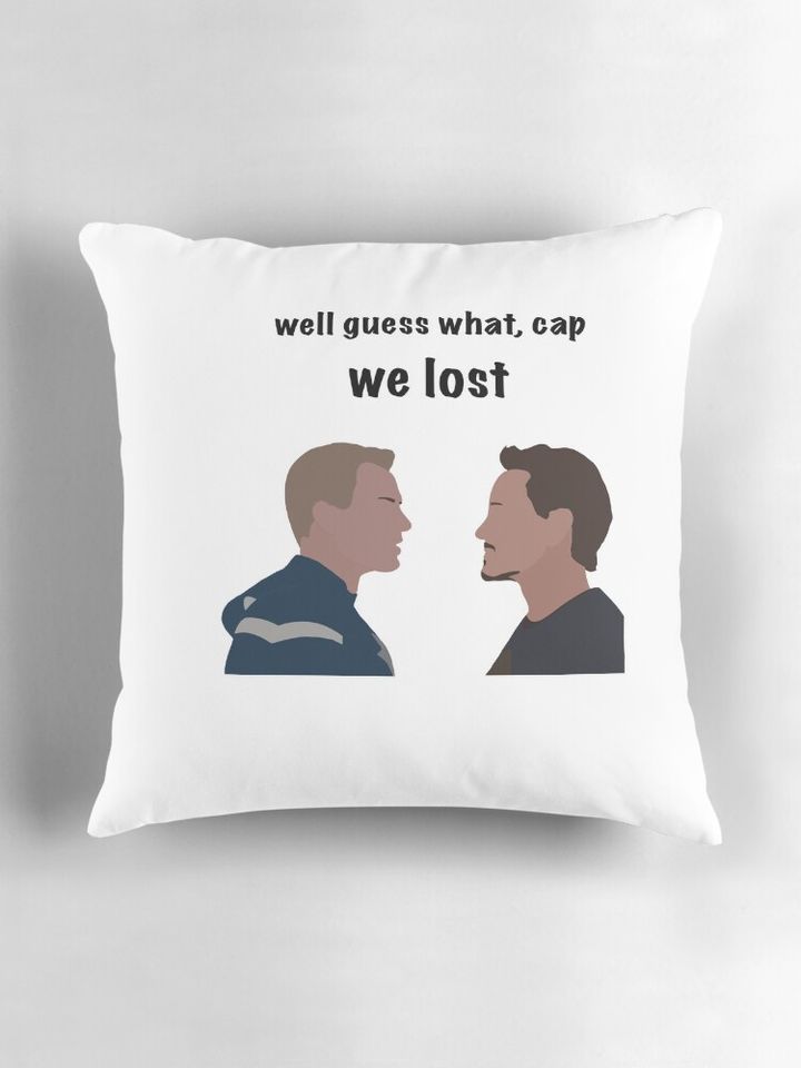 Tony stark and Captain America Pillow