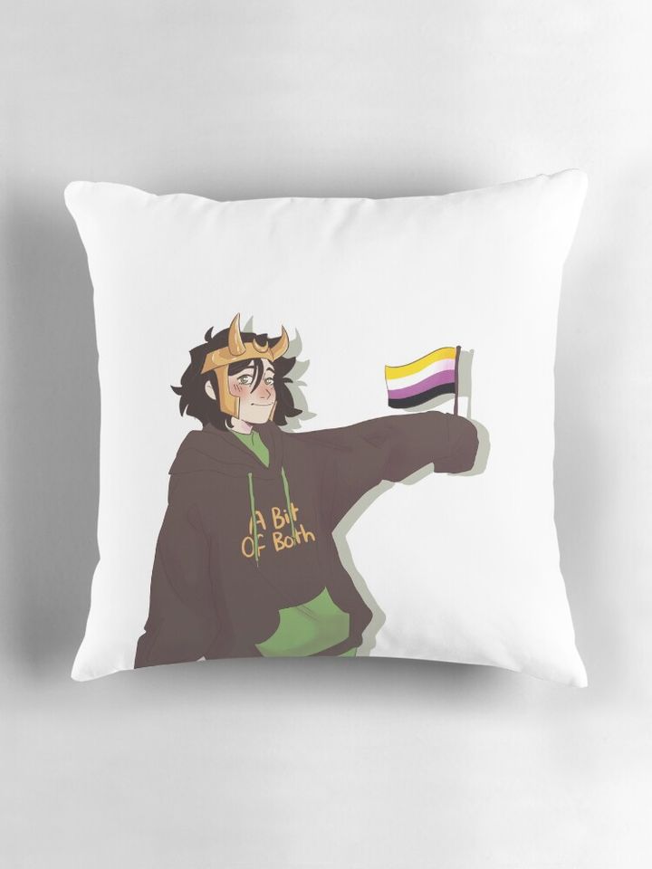 Non binary Pride Loki Pillow