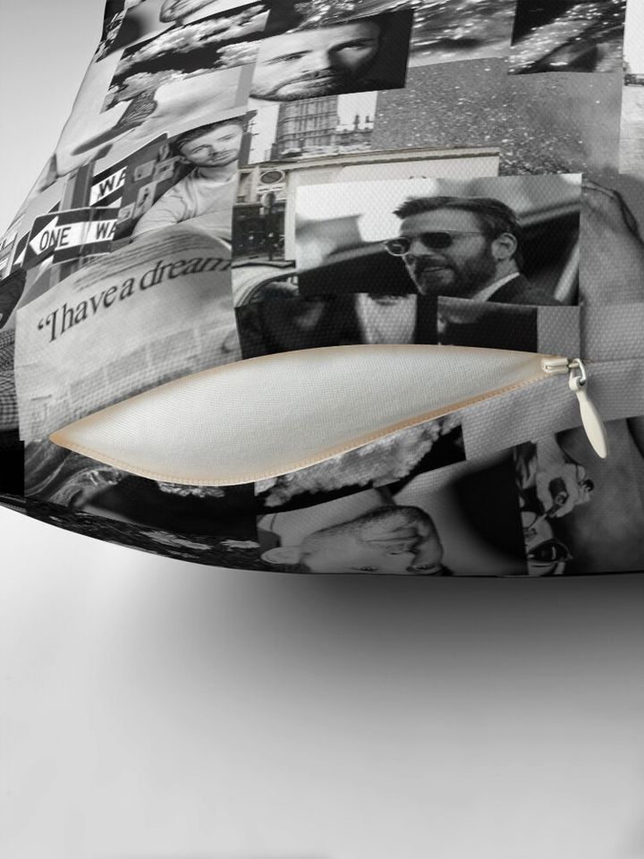 Chris Evans light grey edit Pillow